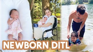 DITL WITH A NEWBORN & TODDLER | Lake Day + House Updates