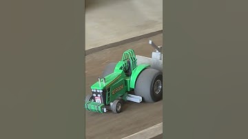 RC tractor pulling with a John Deere called Get R Done  #rctractorpulling #rc