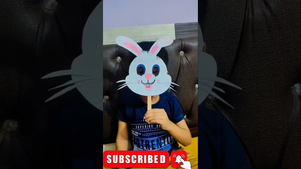 Easter Bunny paper Mask🐰||Easter Bunny party props|easter party dIY||Bunny craft idea