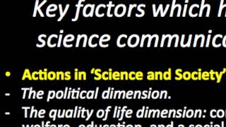 Science Communication Models -Inform, Involve, And Engage Models