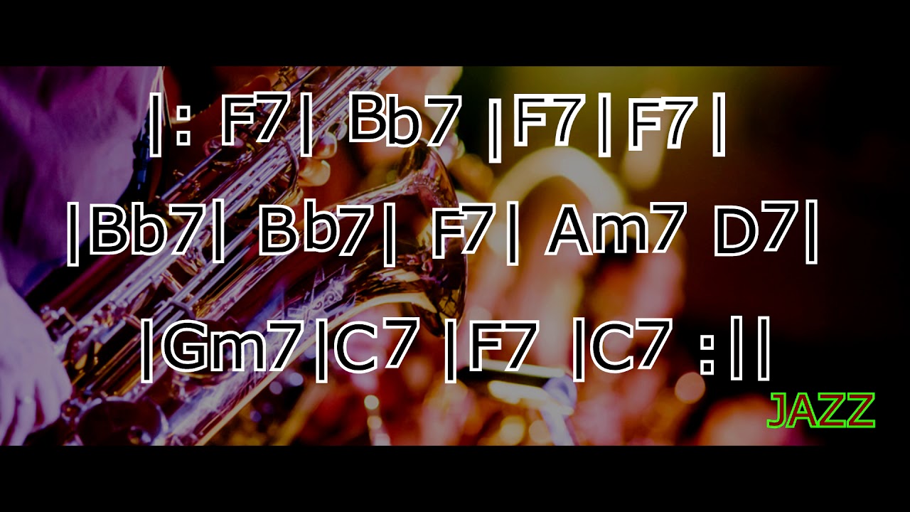 Jazz Blues In F 130bpm Backing Track w_Simplified Improv -Cheat Sheet- JBT069 - cover