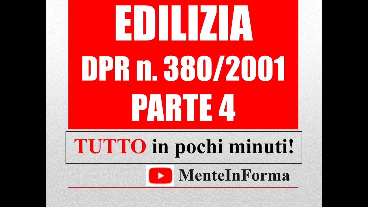 EDILIZIA - D.P.R. 380/2001 - PARTE 4 - RISTRUTTURAZIONE URBANISTICA, SCOMPUTI, REGOLAMENTO EDILIZIO