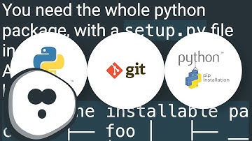 Configuring so that pip install can work from github