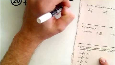 AP / AB Calculus Test - Sample Questions 19 & 20