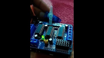 How to control servo motor using Arduino sheild/By Aryan #shorts #experiment