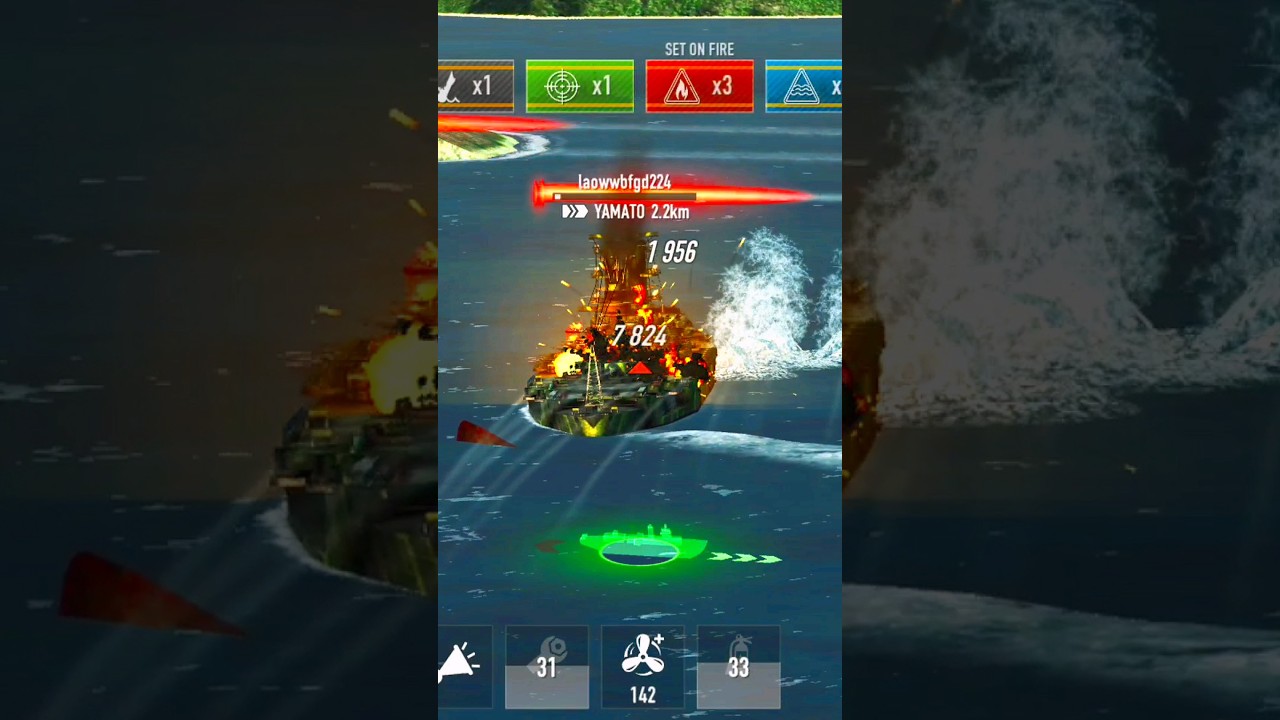 ( SAN DIEGO vs YAMATO) no matter how big, uss san Diego fight them and wins.