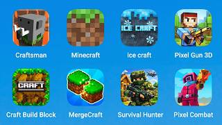 Craftsman, Minecraft, Ice Craft, Pixel Gun 3D, Craft Build Block, MergeCraft, Survival Hunter screenshot 5