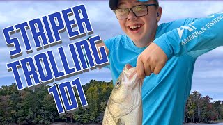 How to troll for Striped Bass 101 Using LEAD CORE & Downriggers