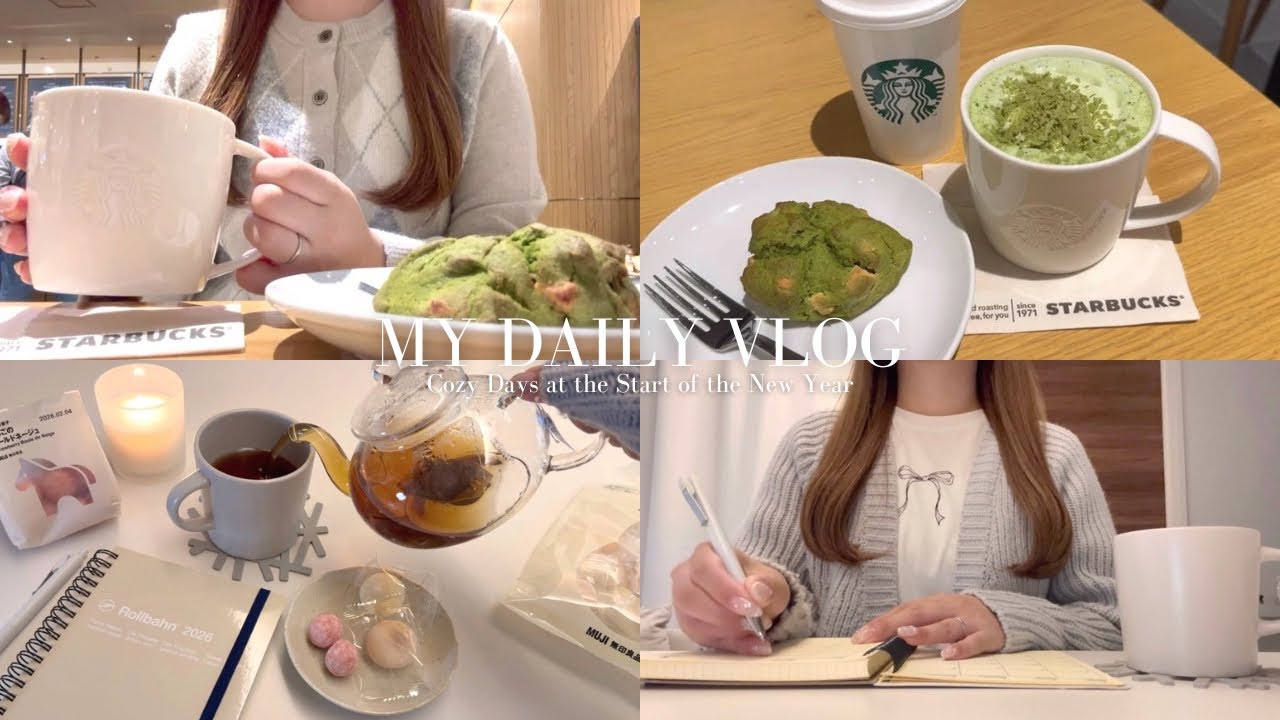 vlog｜新年を穏やかに迎える☃️おうち時間を楽しむお正月休み🎍スタバ新作🍵読書,初詣