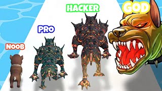 Math Gameplay ♾️NOOB VS PRO VS HACKER VS GOD in Dog Evolution  screenshot 3