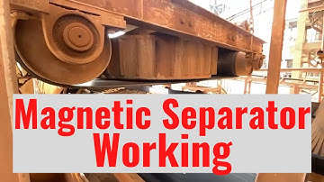 How Magnetic Separator removes metals from Belt conveyor feed? || Magnetic separator working