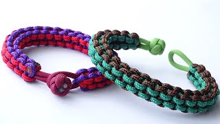 How to Make a Box Knot Paracord Survival Bracelet - Diamond Knot and Loop  Closure - DIY CBYS 