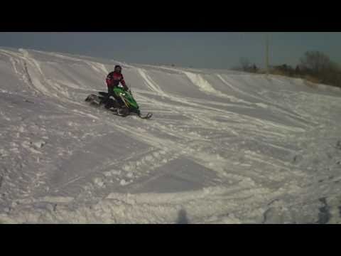 cutting some drifts in Northeast Iowa having a little fun Feb 2011 on 2010 Arctic Cat F8