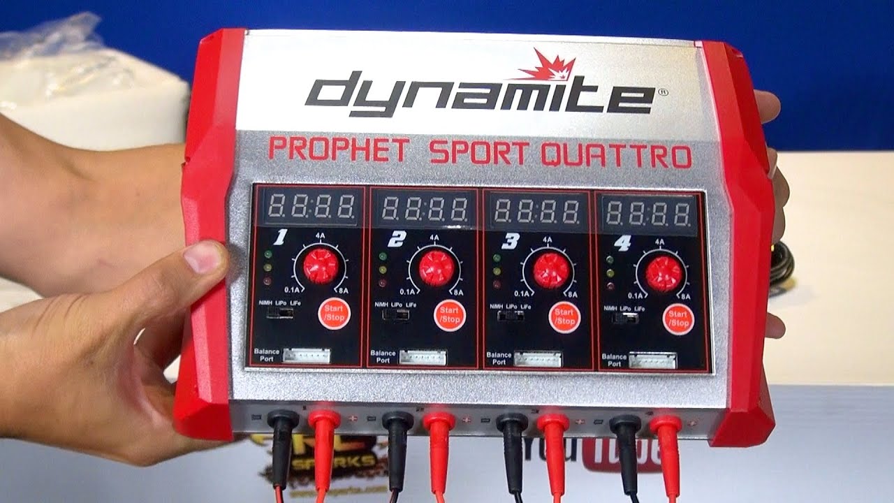RC ADVENTURES - Unboxing a Prophet Sport Quattro 4 x 100W AC/DC Battery Charger by Dynamite RC