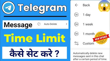 Telegram Message Auto Delete Enable Kaise Kare || How to Use Auto Delete Feature in Telegram