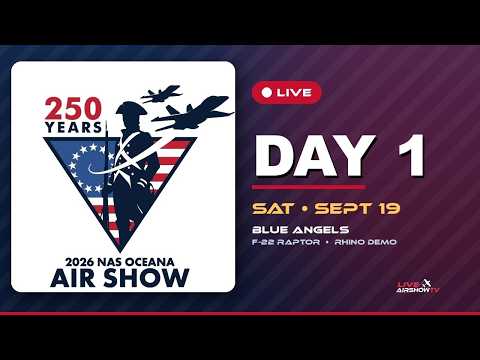 NAS Oceana Air Show 2026 LIVE — Day 1 | Blue Angels, F-22 Raptor, Rhino Demo | Virginia Beach VA