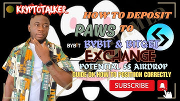 How To Deposit Your Paws Allocation To Bitget & Bybit Exchange In These Simple Steps
