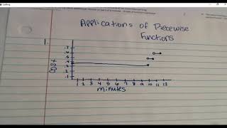 Applications of Piecewise Functions