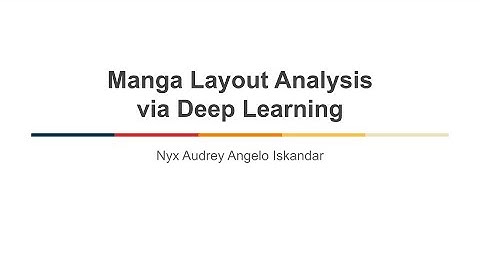 Manga Layout Analysis via Deep Learning: Demo