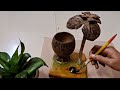 Beautiful pen stand making from coconut shell😊নারকেল মালা দিয়ে নিজেই দারুন ক্র্যাফট বানিয়ে ফেলুন❤️