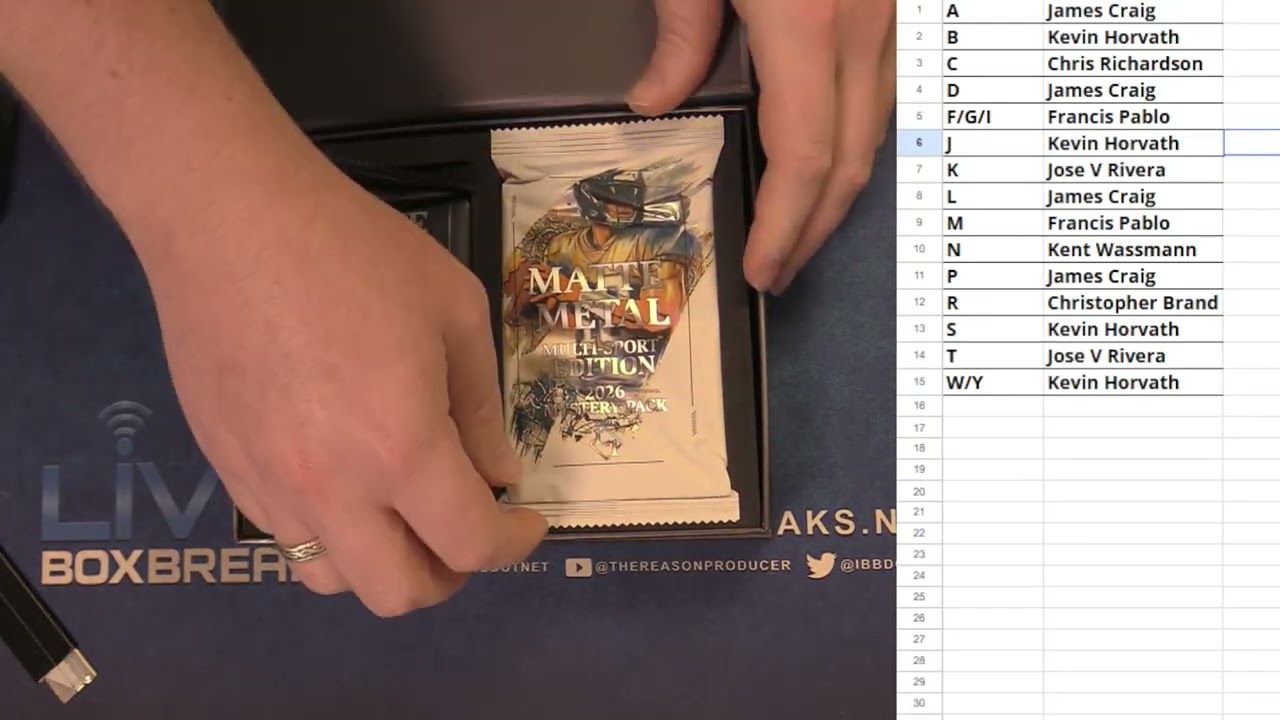 2026 Wild Card Matte Metal Box Break #2 LBB
