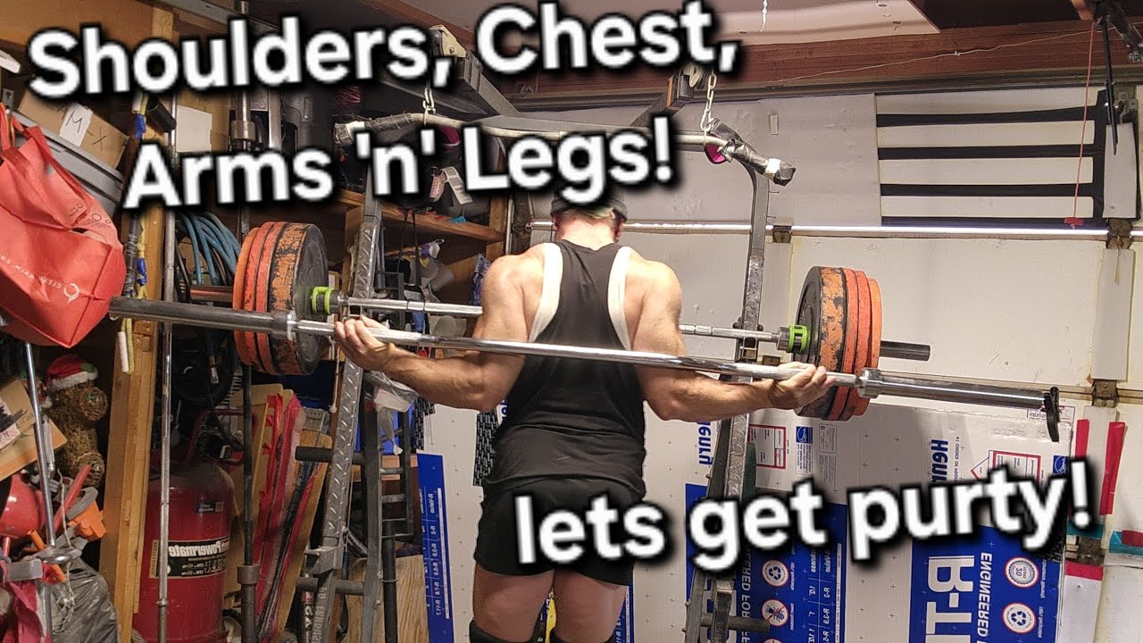 Worlds Strongest Marine Trains Shoulders, Chest, Arms and Legs!  Over 50 Fitness!