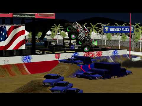 Lucas Stabilizer Gets Insane Saves On Gages Custom Independence Day World Finals! Beamng Monster Jam