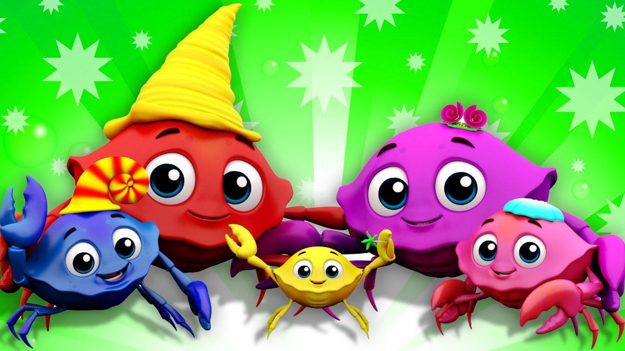 cangrejo dedo familia niños canciones Crab Finger Family Cartoon