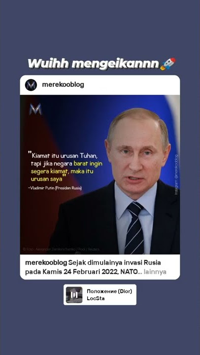 #Rusia #VladimirPutin #TakGentar.  Story Wa 30 detik