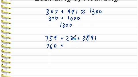 Video for Lesson 36:  Estimating by Rounding