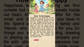 How To Be Happy 🌿|| English Reading and Listening Practice #easyenglisheveryday #Motivation