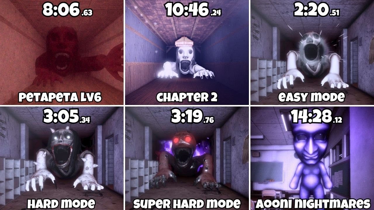 PETAPETA: Lv6 + Chapter 2 + Aooni Nightmares + School Of Nightmares All Modes WORLD RECORD SPEEDRUN