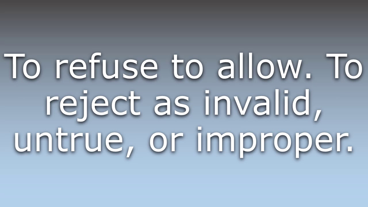 What does Disallow mean?