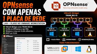 Lab Avançado OPNsense: VLAN Tagging entre Windows e Linux usando VMware WorkStation