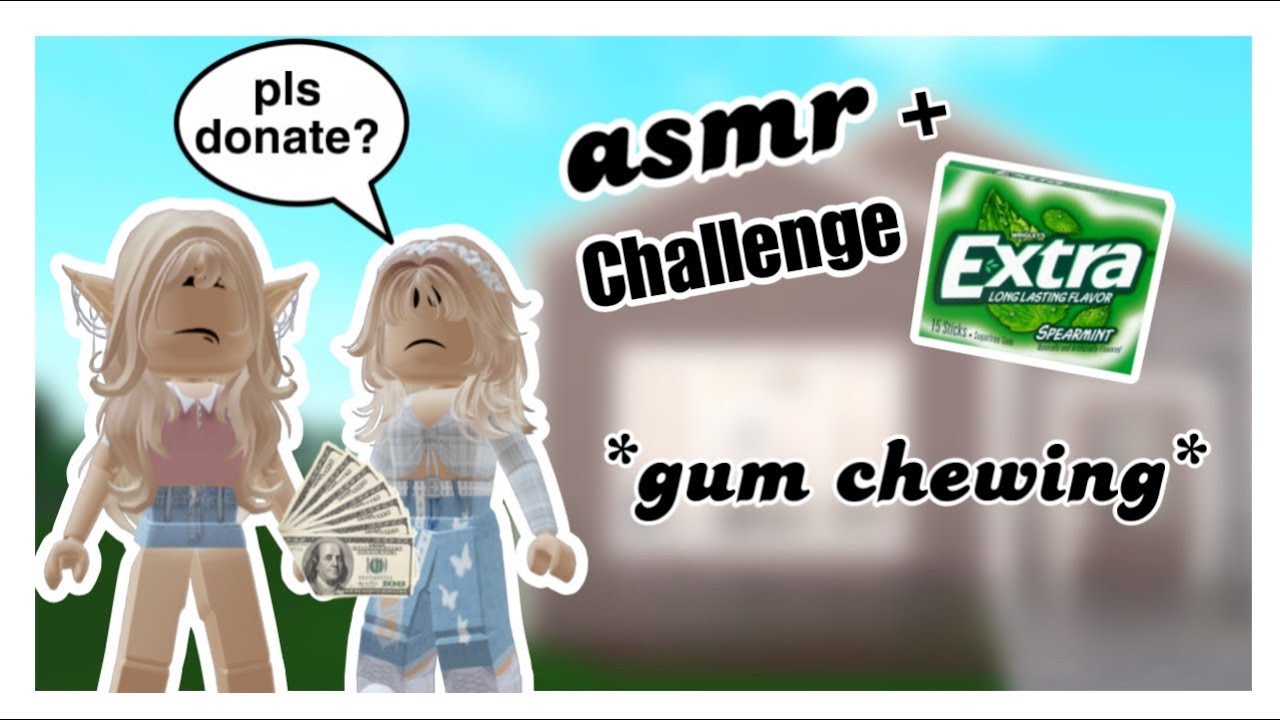 ROBLOX ASMR BLOXBURG building a house with money from begging (gum