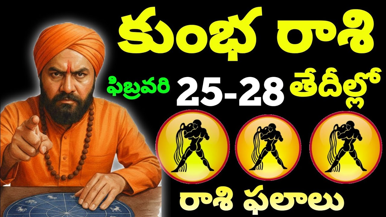 కుంభ రాశి వారికి ఫిబ్రవరి 25-28 తేదీల్లో వీరికి జాతక ఫలితాలు Horoscope for Aquarius on February 