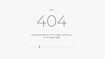 404 Error Page - Create  a animation template Using HTML & CSS