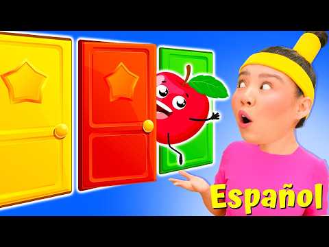 1 2 3, Which Door Finds the Yummy Fruit! banana Spanish 1 2 3, Which Door Finds the Yummy Fruit