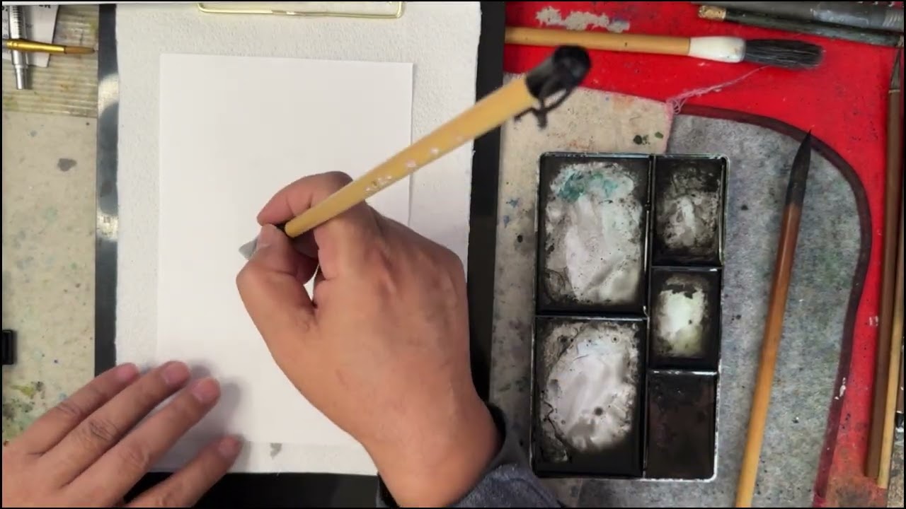 水墨动态人物速写 Dynamic figure sketch by ink  