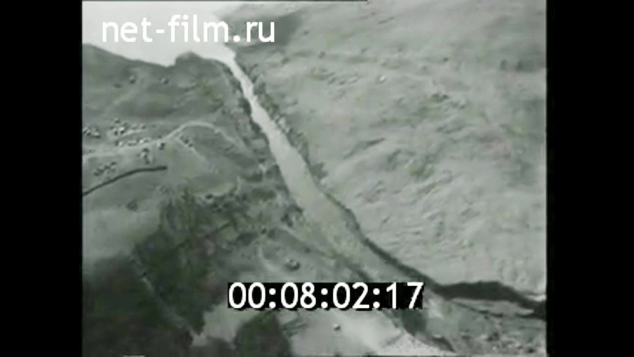 1964г. Река Зеравшан. ликвидация оползня. Таджикистан