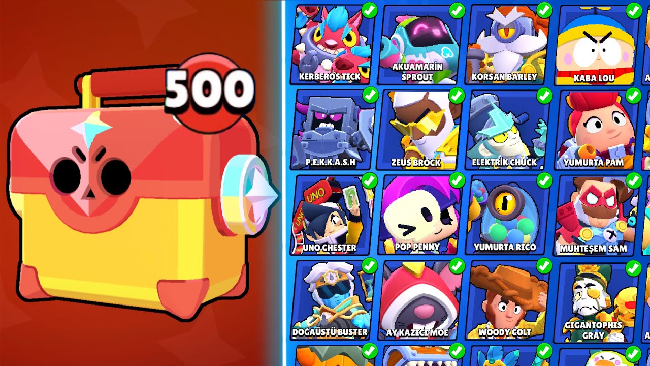 OMEGA KUPA KUTUSU AÇARAK OYUNDAKİ TÜM KOSTÜMLERİ VE ROZETLERİ ÇIKARTTIM !! BRAWL STARS