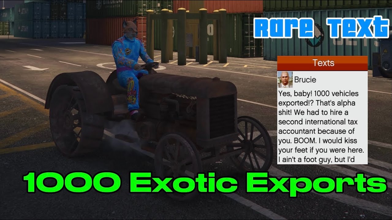 1000 Exotic Exports Complete & *RARE* Brucie Message