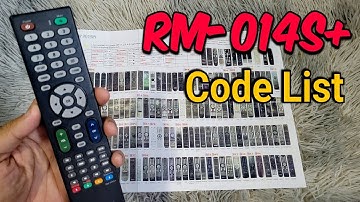 [New Video] RM-014S+ Universal TV 📺 Remote Codes List | All TV Brands Codes rm-014s+ Manual