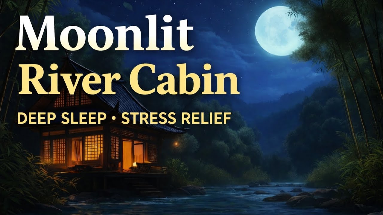 Deep Sleep Sounds: Gentle River Cabin 🌙 | White Noise for Insomnia, Stress Relief & Focus (4K)