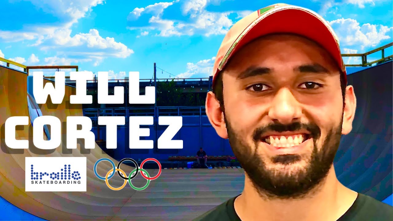 Braille Skateboarder Visits Dallas Texas