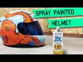 How I spray paint a motorcycle helmet || octopus painting