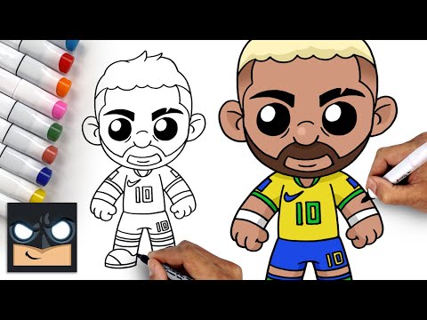 How To Draw Neymar Jr World Cup 2022 