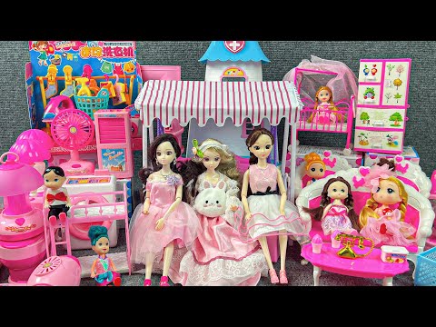 14 Minutes Satisfying Unboxing Barbie Princess Bedroom & Swing, Washing Machine Toys Review | ASMR