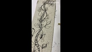 Art by me Oolong Tangle pattern Melinda Barlow CZT inkdoodle drawing by Andrew walker