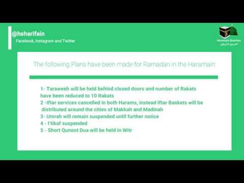 Ramadan 2020: Plans for the Haramain Sharifain
